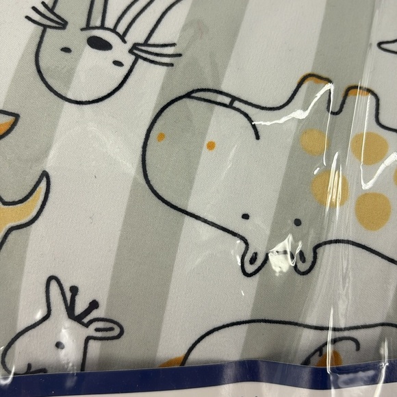 WOLF Nursing Pillow with Gray and Yellow Animal Design - Picture 4 of 4